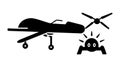 Military Drone Strike: Precision Attack UAV, vector design Generative AI Royalty Free Stock Photo