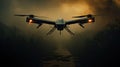 military drones, an unmanned drone soaring above the clouds, symbolizing advanced reconnaissance capabilities and the