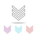 Military emblem rank line icon. Elements of military in multi colored icons. Premium quality graphic design icon. Simple icon for