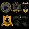 military emblem set vector design template