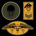 military emblem set vector design template