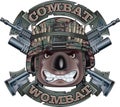 Military emblem with wombat head