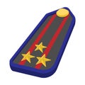 Military epaulets cartoon icon Royalty Free Stock Photo