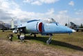 Military equipment costs under the open sky. Exhibit of the Technical museum K.G. Sakharova in the city of Togliatti.