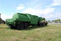 Military equipment costs under the open sky. Exhibit of the Technical museum K.G. Sakharova in the city of Togliatti.