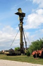 Military equipment costs under the open sky. Exhibit of the Technical museum K.G. Sakharova in the city of Togliatti. Royalty Free Stock Photo