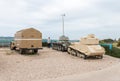 Military equipment since the War of Independence of Israel are on the Memorial Site near the Armored Corps Museum in Latrun, Israe