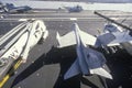 Military Fighter aircraft aboard the USS Forrestal Aircraft Carrier, New Orleans, Louisiana