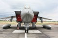 Military fighter aircraft at the airport