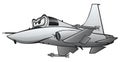 Military Fighter Jet Airplane Cartoon Vector Illustration