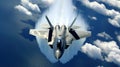 Military fighter jet goes supersonic Royalty Free Stock Photo