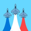 Military fighter jets air show Royalty Free Stock Photo