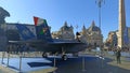 Military fighter jets exhibited at the 