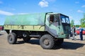 Military finnish multipurpose truck Sisu A45 on the parade off retro transport