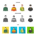 Military, fireman, artist, policeman.Profession set collection icons in cartoon,flat,monochrome style vector symbol Royalty Free Stock Photo