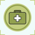 Military first aid kit color icon Royalty Free Stock Photo