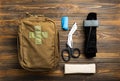 Military first aid kit. Royalty Free Stock Photo