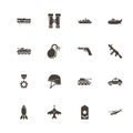 Military - Flat Vector Icons