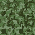 Military green camouflage. Camo pattern for army clothing. Seamless texture.