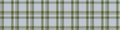 Military green check plaid vector border. Seamless gingham swatch for decorative classic edging.