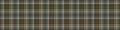 Military green check plaid vector border. Seamless gingham swatch for decorative classic edging.