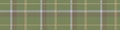 Military green check plaid vector border. Seamless gingham swatch for decorative classic edging.