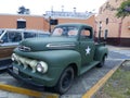 Military Green Ford F-1 Pickup with white star, Lima Royalty Free Stock Photo