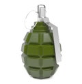 Military green granate. 3d rendering illustration isolated