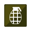 Military grenade emblem icon image