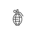 Military Grenade line icon