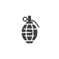 Military Grenade vector icon