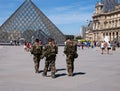 Military guards at Louvre, Paris