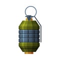 Military Hand Grenade, Retro Combat Weapon Object Vector Illustration Royalty Free Stock Photo