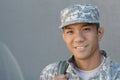 Military handsome Asian army man Royalty Free Stock Photo