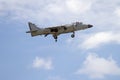 A military Harrier airplane in action at the annual Rockford Airfest on June 3, 2012 in Rockford, IL Royalty Free Stock Photo