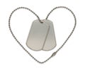 Military Heart Dog Tags Royalty Free Stock Photo