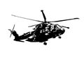 Military helicopter drawing illustration art vintage Royalty Free Stock Photo