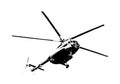 Military helicopter drawing illustration art vintage Royalty Free Stock Photo