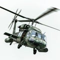 Military Helicopter in Flight