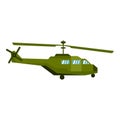 Military helicopter icon, flat style Royalty Free Stock Photo