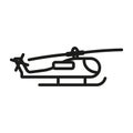 Military helicopter icon. Icon heavy vehicle for armed forces Royalty Free Stock Photo