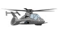 Military helicopter illustration