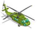 military helicopter illustration created using hand drawn art technique protected on a white background 4 Royalty Free Stock Photo