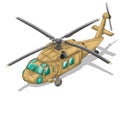 military helicopter illustration created using hand drawn art technique protected on a white background 6 Royalty Free Stock Photo