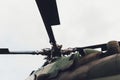 Military helicopter rotor blade detail close up. Royalty Free Stock Photo