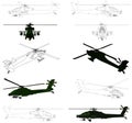 Military Helicopter Vector 02