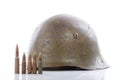 Military helmet and cartridges