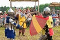 Military and historical festival. Reconstruction. Knight