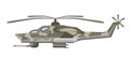 Military holicopter of camouflage color isolated illustration