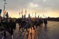 Military Horse Parade for Thai King's birthday, a